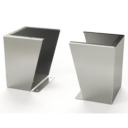 Saginaw Control & Engineering Floor Stand Kit, 12 in. H x 10 in. W x 9.12 in. L, 304 Stainless Steel, 1 PR SCE-FK1210SS